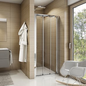 SanSwiss TOP-LINE Třídílné posuvné dveře TOPS3SM45007