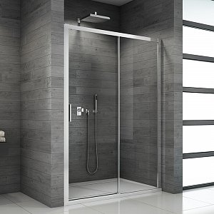 SanSwiss TOP-LINE Jednodílné posuvné dveře s pevnou stěnou v rovině_bezbariérové TBFS2D1600451
