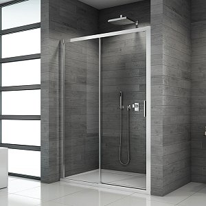 SanSwiss TOP-LINE Jednodílné posuvné dveře s pevnou stěnou v rovině_bezbariérové TBFS2GSM15049