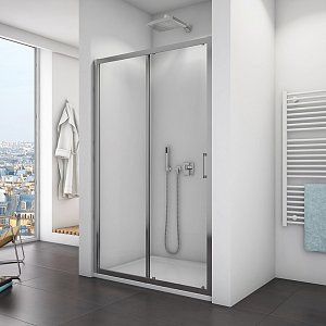 SanSwiss TOP-LINE Jednodílné posuvné dveře s pevnou stěnou v rovině TOPS2SM15049
