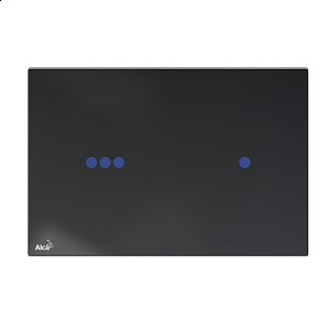 Ovládací tlačítko bezdotykové pro předstěnové instalační systémy s&nbsp;podsvícením, sklo-černá