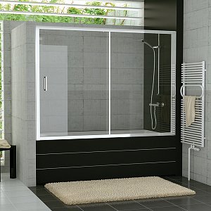 SanSwiss TOP-LINE Vanové posuvné dveře s pevnou stěnou v rovině TOPB217005007