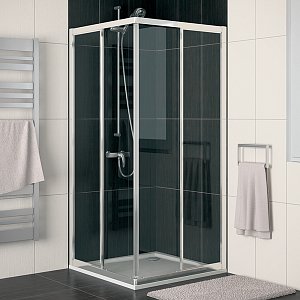 SanSwiss ECO-LINE Rohový vstup s dvoudílnými posuvnými dveřmi_nerovnostranné provedení ECOD07500107