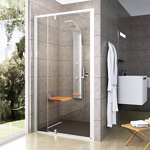 Sprchové dveře Pivot PDOP2 - PDOP2-100 bílá+transparent