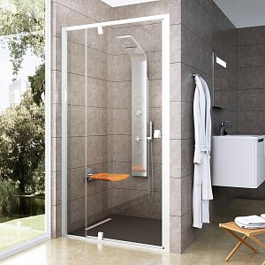 Sprchové dveře Pivot PDOP2 - PDOP2-110 bílá/bílá+transparent