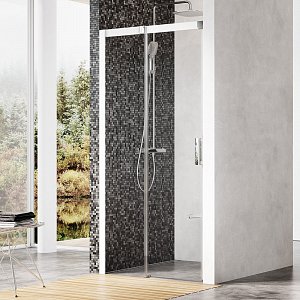 Sprchové dveře Matrix MSD2 - MSD2-100 L bílá+Transparent