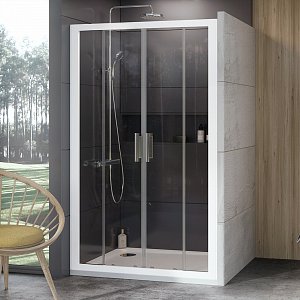 Sprchové dveře 10° 10DP4 - 10DP4-150 bílá+Transparent