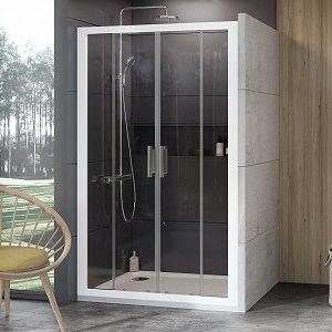 Sprchové dveře 10° 10DP4 - 10DP4-160 bílá+Transparent