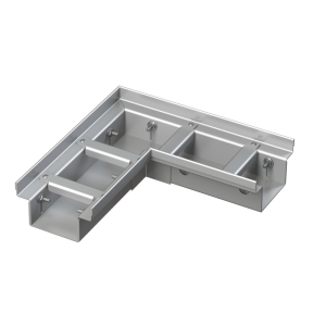 Drenážní žlab rohový 100&nbsp;mm nastavitelný, nerez