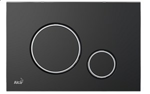 Ovládací tlačítko pro předstěnové instalační systémy, černá-mat/chrom-lesk