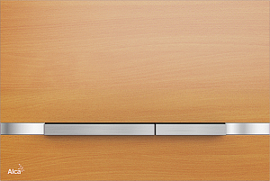Ovládací tlačítko pro předstěnové instalační systémy, nerez-dekor dřeva